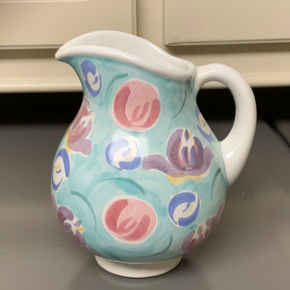 Wonderful Gail Pittman pottery pitcher.  Rare pattern.